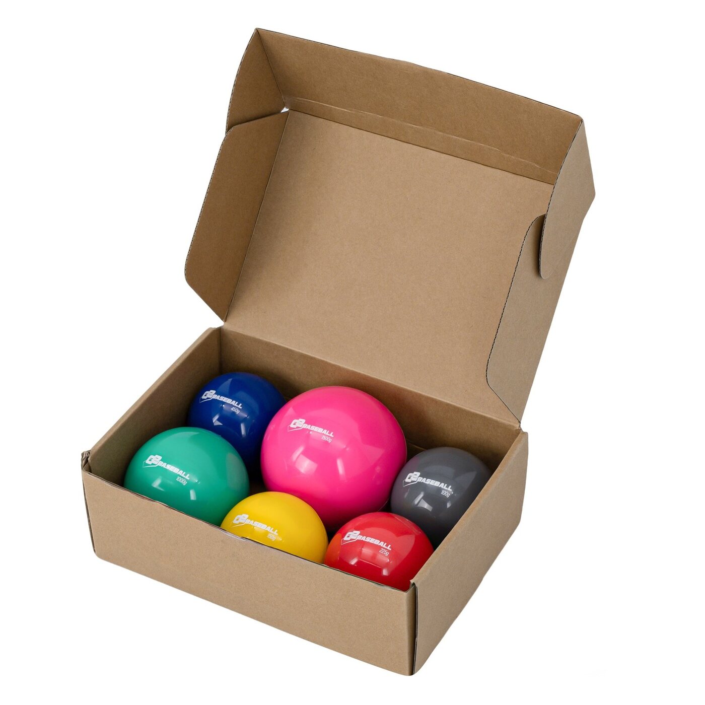 Open C2 box with the complete Throwing Plyoball set
