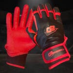 Batting Gloves C2Baseball Pro-3 Rot Schwarz