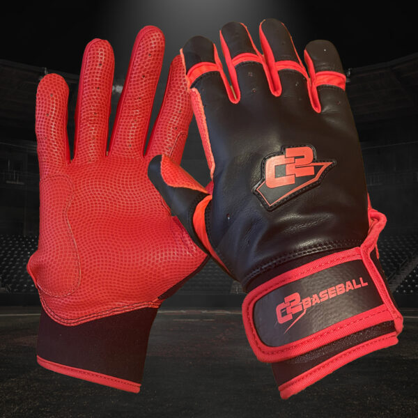 Batting Gloves Black Red