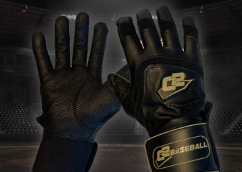 GOLD EDITION BLACK Batting Gloves C2Baseball Pro-2
